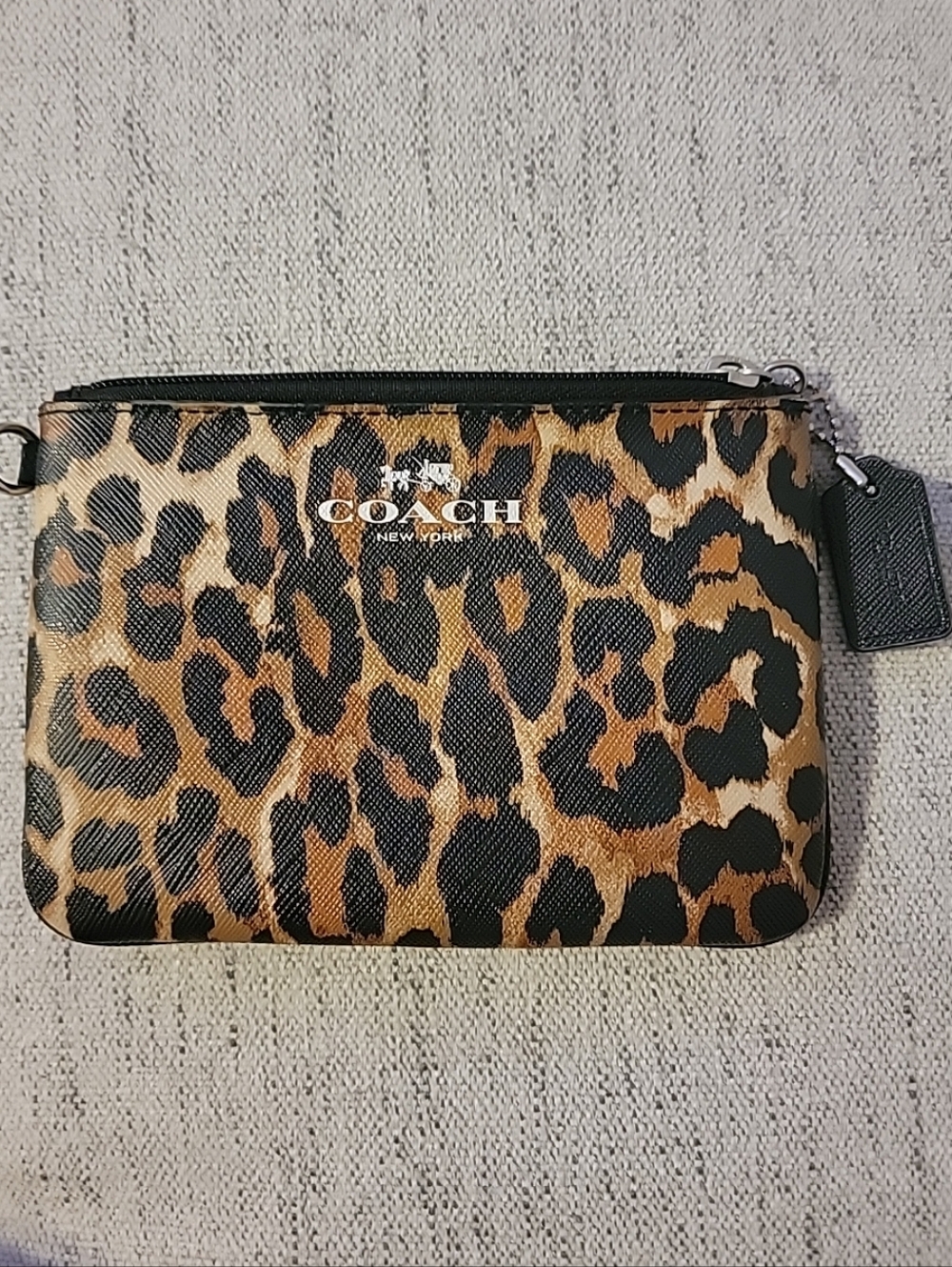 Vintage Coach Cheetah Leopard Animal Print Vintage Zipper Wristlet